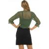 imageBack From Bali Womens Sheer Shrug Ruffle Cardigan Lightweight Sweater Bolero Arm CoverHunter Green
