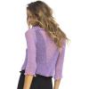 imageBack From Bali Womens Sheer Shrug Ruffle Cardigan Lightweight Sweater Bolero Arm CoverLavender