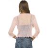 imageBack From Bali Womens Sheer Shrug Ruffle Cardigan Lightweight Sweater Bolero Arm CoverLight Pink