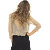imageBack From Bali Womens Sheer Shrug Ruffle Cardigan Lightweight Sweater Bolero Arm CoverMocca