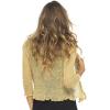imageBack From Bali Womens Sheer Shrug Ruffle Cardigan Lightweight Sweater Bolero Arm CoverNatural Gold