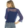 imageBack From Bali Womens Sheer Shrug Ruffle Cardigan Lightweight Sweater Bolero Arm CoverNavy