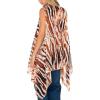 imageBack From Bali Womens Sleeveless Kimono Duster Sheer Chiffon Boho Cardigan VestAnimal Rust