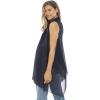 imageBack From Bali Womens Sleeveless Kimono Duster Sheer Chiffon Boho Cardigan VestBlack