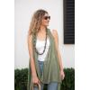 imageBack From Bali Womens Sleeveless Kimono Duster Sheer Chiffon Boho Cardigan VestFern
