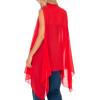 imageBack From Bali Womens Sleeveless Kimono Duster Sheer Chiffon Boho Cardigan VestFiesta Red