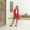 imageBack From Bali Womens Sleeveless Kimono Duster Sheer Chiffon Boho Cardigan VestFiesta Red