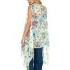 imageBack From Bali Womens Sleeveless Kimono Duster Sheer Chiffon Boho Cardigan VestFloral Yellow