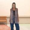 imageBack From Bali Womens Sleeveless Kimono Duster Sheer Chiffon Boho Cardigan VestLeopard