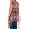 imageBack From Bali Womens Sleeveless Kimono Duster Sheer Chiffon Boho Cardigan VestLeopard