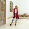 imageBack From Bali Womens Sleeveless Kimono Duster Sheer Chiffon Boho Cardigan VestMaroon