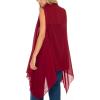 imageBack From Bali Womens Sleeveless Kimono Duster Sheer Chiffon Boho Cardigan VestMaroon