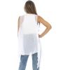 imageBack From Bali Womens Sleeveless Kimono Duster Sheer Chiffon Boho Cardigan VestWhite