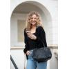 imageBack From Bali Womens Slouchy VNeck Cardigan Fuzzy Knit Sweater Oversized Drop Shoulder Long SleevesBlack
