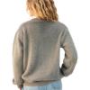 imageBack From Bali Womens Slouchy VNeck Cardigan Fuzzy Knit Sweater Oversized Drop Shoulder Long SleevesGrey