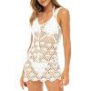 imageBack From Bali Womens 100 Cotton Crochet Artisan Knit Swimsuit Cover Up Sleeveless Bathing Suit Beach DressNatural Cream