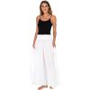imageBack From Bali Womens Boho Wide Leg Palazzo Pants Smocked Waist Harem Lounge Loose Summer Beach PantsWhite
