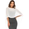 imageBack From Bali Womens Cotton Shrug Poncho Lightweight Summer Shrug Pullover SweaterWhite