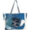 imageBack From Bali Womens Denim Patchwork Pocket Tote Bag Classic Lightweight Shoulder Boho Purse Handbag