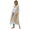 imageBack From Bali Womens Long Open Front Kimono Cardigan Boho Flowy Swimsuit Cover Up Summer Rayon Beach DusterMocha Graphic