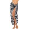imageBack From Bali Womens Print Sarong Wrap Swimsuit Beach Pareo Skirt Cover Up with Coconut ClipAbstract Black