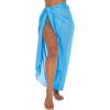 imageBack From Bali Womens Sarong Wrap Swimsuit Cover Up Solid Beach Pareo Bathing Suit Skirt Coconut Tie ClipAqua