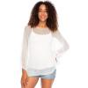 imageBack From Bali Womens Sheer Shrug Dressy Poncho Top Lightweight Mesh Knit Sweater Dolman SleevesWhite