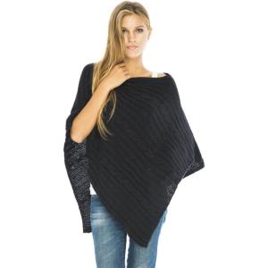 imageBack From Bali Womens Cable Knit Poncho Sweater Cape Boho Soft CasualBlack