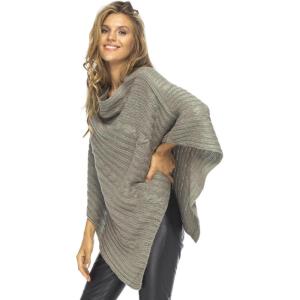 imageBack From Bali Womens Cable Knit Poncho Sweater Cape Boho Soft CasualGrey