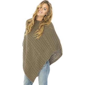 imageBack From Bali Womens Cable Knit Poncho Sweater Cape Boho Soft CasualOlive