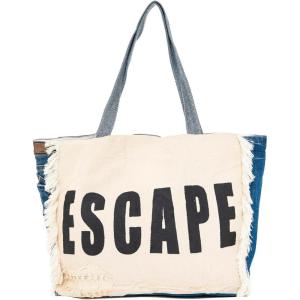 imageBack From Bali Womens Denim Escape Tote Bag Classic Lightweight Shoulder Boho Purse Handbag