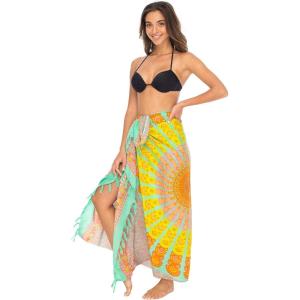 imageBack From Bali Womens Sarong Beach Swimsuit Bikini Cover up Wrap Peacock ampamp ClipMint Sunset