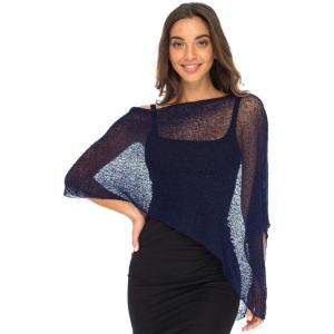 imageBack From Bali Womens Sheer Poncho Shrug Bolero Lightweight Summer Shrug Pullover SweaterDark Navy