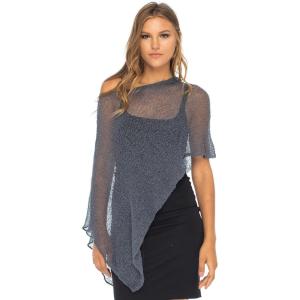 imageBack From Bali Womens Sheer Poncho Shrug Bolero Lightweight Summer Shrug Pullover SweaterGunmetal