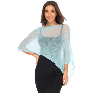 imageBack From Bali Womens Sheer Poncho Shrug Bolero Lightweight Summer Shrug Pullover SweaterPowder Blue