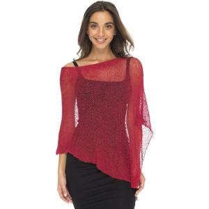 imageBack From Bali Womens Sheer Poncho Shrug Bolero Lightweight Summer Shrug Pullover SweaterRed
