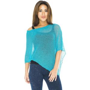 imageBack From Bali Womens Sheer Poncho Shrug Bolero Lightweight Summer Shrug Pullover SweaterTurquoise