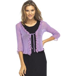 imageBack From Bali Womens Sheer Shrug Ruffle Cardigan Lightweight Sweater Bolero Arm CoverLavender