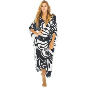 imageBack From Bali Womens Swimsuit Cover Up Long Poncho Print V Neck Pullover Beach Caftan for Bathing SuitBlack Butterfly