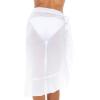 imageBack From Bali Womens Chiffon Ruffled Sarong Swimsuit Cover Up Sheer Bikini Beach Wrap Skirt with Waist TiesSummer White