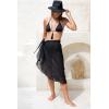 imageBack From Bali Womens Chiffon Ruffled Sarong Swimsuit Cover Up Sheer Bikini Beach Wrap Skirt with Waist TiesSuntan