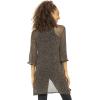 imageBack From Bali Womens Metallic Sheer Long Cardigan Open Front Shrug Lite Kimono Sweater Lightweight KnitBlack Gold