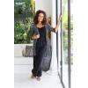 imageBack From Bali Womens Metallic Sheer Long Cardigan Open Front Shrug Lite Kimono Sweater Lightweight KnitBlack Silver