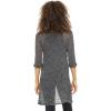 imageBack From Bali Womens Metallic Sheer Long Cardigan Open Front Shrug Lite Kimono Sweater Lightweight KnitBlack Silver