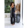 imageBack From Bali Womens Metallic Sheer Long Cardigan Open Front Shrug Lite Kimono Sweater Lightweight KnitBlack Silver