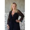 imageBack From Bali Womens Plus Size Ruffle Shrug Bolero Sheer Cardigan Arm Cover 2X 3X 4X Lightweight Brown