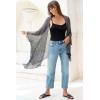 imageBack From Bali Womens Sheer Long Cardigan Lightweight Mesh Knit Kimono Duster  Sleeves Shrug with Curved HemBlack Gold
