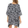 imageBack From Bali Womens Swimsuit Cover Up Short Poncho Print Pullover Beach Caftan for Bathing SuitAbstract Black