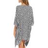 imageBack From Bali Womens Swimsuit Cover Up Short Poncho Print Pullover Beach Caftan for Bathing SuitGraphic Black