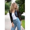 imageBack From Bali Womens Sheer Bolero Shrug Natural Gold Lightweight Knit Sweater for Dresses Cropped Jacket Evening Dresses Small